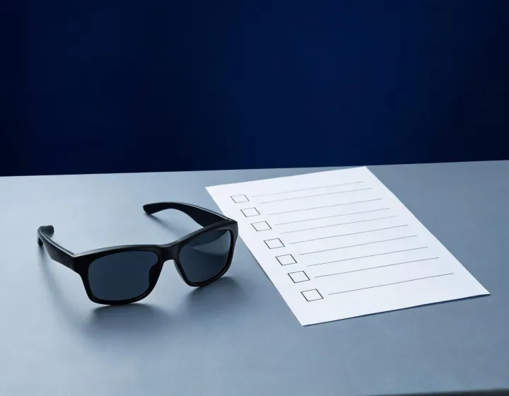 Fitover sunglasses polarized brief checklist on a sourcing desk